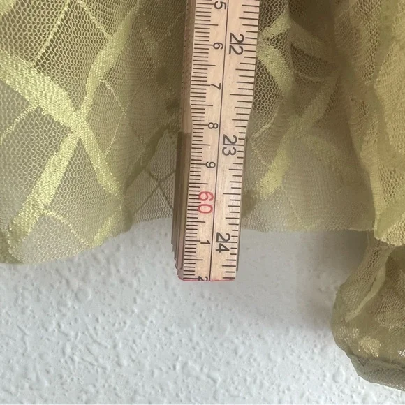 Anthropologie Maeve Sheer Babydoll Layering Top Size M Green - Picture 5 of 11